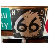 ND 66 Decommissioned Road Sign