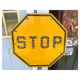 Early Stop Sign with Glass Marbles