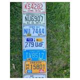 Board Full of Motorcycle License Plates Starting with ND 1967