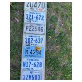 Board Full of Motorcycle License Plates Starting with ND 1967