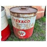 Texaco 5 Gallon Oil Cans