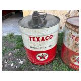 Texaco 5 Gallon Oil Cans