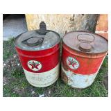 Texaco 5 Gallon Oil Cans