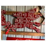 Pair of Pegasus Horses Artwork from License Plates