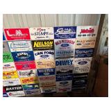 Board Full of Advertising License Plates