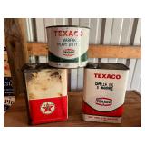 Texaco Oil Cans