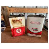 Texaco Oil Cans