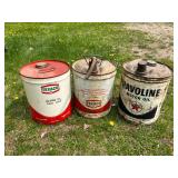 5 Gallon Texaco Oil Cans