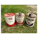 5 Gallon Texaco Oil Cans