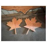 Plywood Template of United States & 2 Maple Leaves