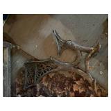 Mixed Lot - Wood Table, Steel Desk Frame & Ball Jars