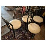 Tables, Side Stand & 4 Wood Chairs