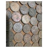 Maple Leaf Covered with Canadian Pennies