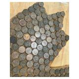 Maple Leaf Covered with Canadian Pennies