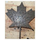 Maple Leaf Covered with Canadian Pennies
