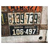 Vintage ND License Plates