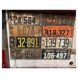 Vintage ND License Plates