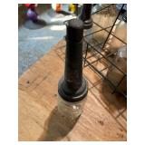 Vintage Glass Oil Jars with Carrier