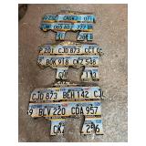 License Plate Art - 3 Bison with ND Plates - 29" Long