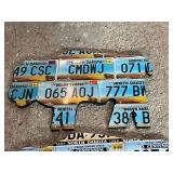 License Plate Art - 3 Bison with ND Plates - 29" Long