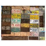 Large Lot of Antique & Vintage License Plates