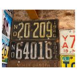 Large Lot of Antique & Vintage License Plates