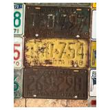 Large Lot of Antique & Vintage License Plates