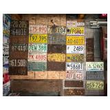 Large Lot of Antique & Vintage License Plates