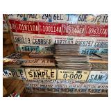 Complete Wall & Shelf of License Plates