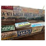 Complete Wall & Shelf of License Plates