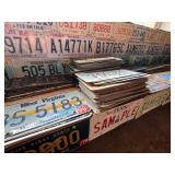 Complete Wall & Shelf of License Plates