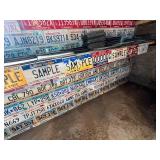 Complete Wall & Shelf of License Plates