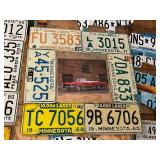 Large Lot of License Plate Artwork - 17 Pieces