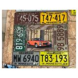 Large Lot of License Plate Artwork - 17 Pieces