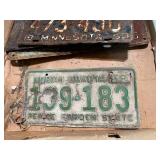 Box of Vintage License Plates - 1921 MN Set & Many More