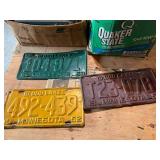 2 Boxes of License Plates including 1948 MN in Original Package & Many More