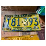 2 Boxes of License Plates including 1948 MN in Original Package & Many More