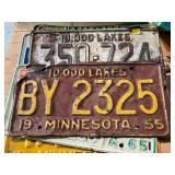2 Boxes of License Plates including 1948 MN in Original Package & Many More