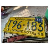 2 Boxes of License Plates including 1948 MN in Original Package & Many More