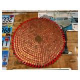Large Saw Blade Covered in US Pennies
