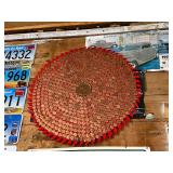 Large Saw Blade Covered in US Pennies
