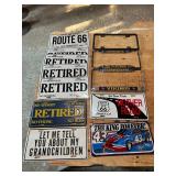 Novelty License Plates & Holders, Most New & Sealed