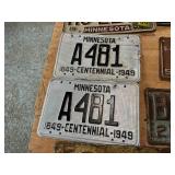 1911 MN Porcelain Plate, 1916 Ohio, 1949 MN Matching Plates & Many More High Value Plates