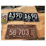 1911 MN Porcelain Plate, 1916 Ohio, 1949 MN Matching Plates & Many More High Value Plates