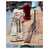 BB Gun, Oil Can & Teem Soda Sign