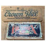 Reproduction Dr Pepper Sign & Wood Fruit Box Sides