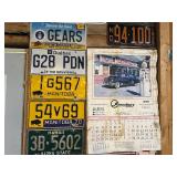 Wall of License Plates - 1935 ND, 1943 MN, Canadian Plates, 1945 Ohio & Many More Good Ones