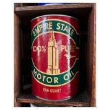 All Oil Cans Pictured in Cabinet