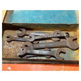 State Farm Mutual Auto Ins Co License Plate Tag, Vintage Wrenches & Street Work Sign