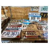 License Plates on Shelf & Wall